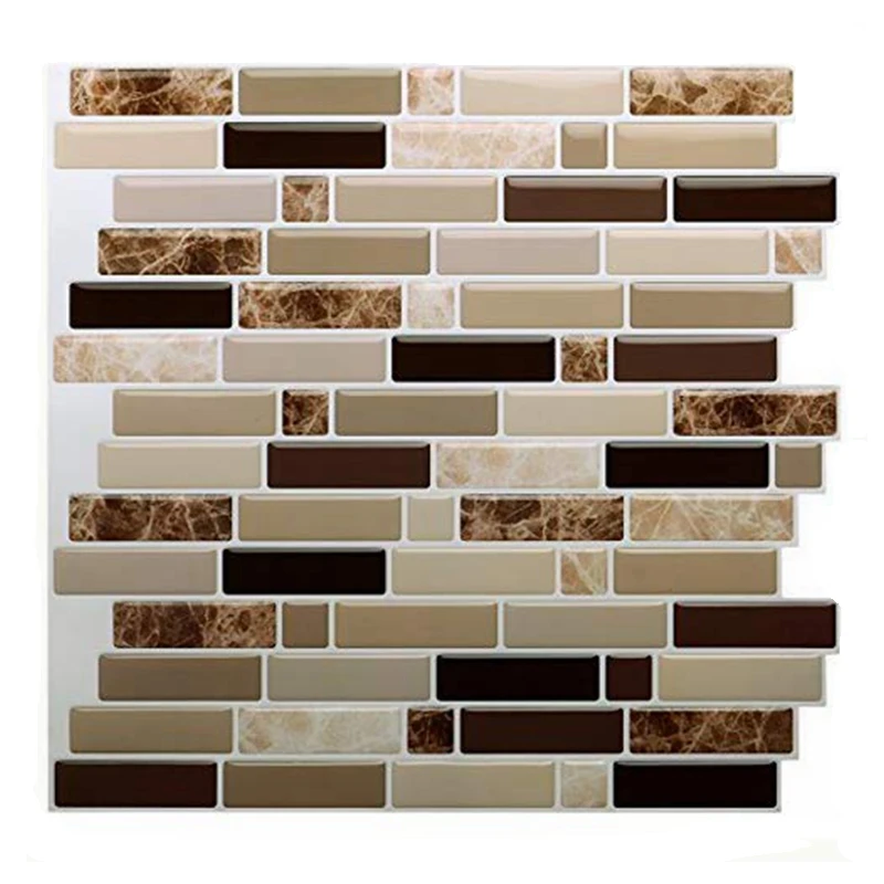 Vividtiles Mix коричневая текстура мраморного камня легко DIY самоклеящиеся виниловые