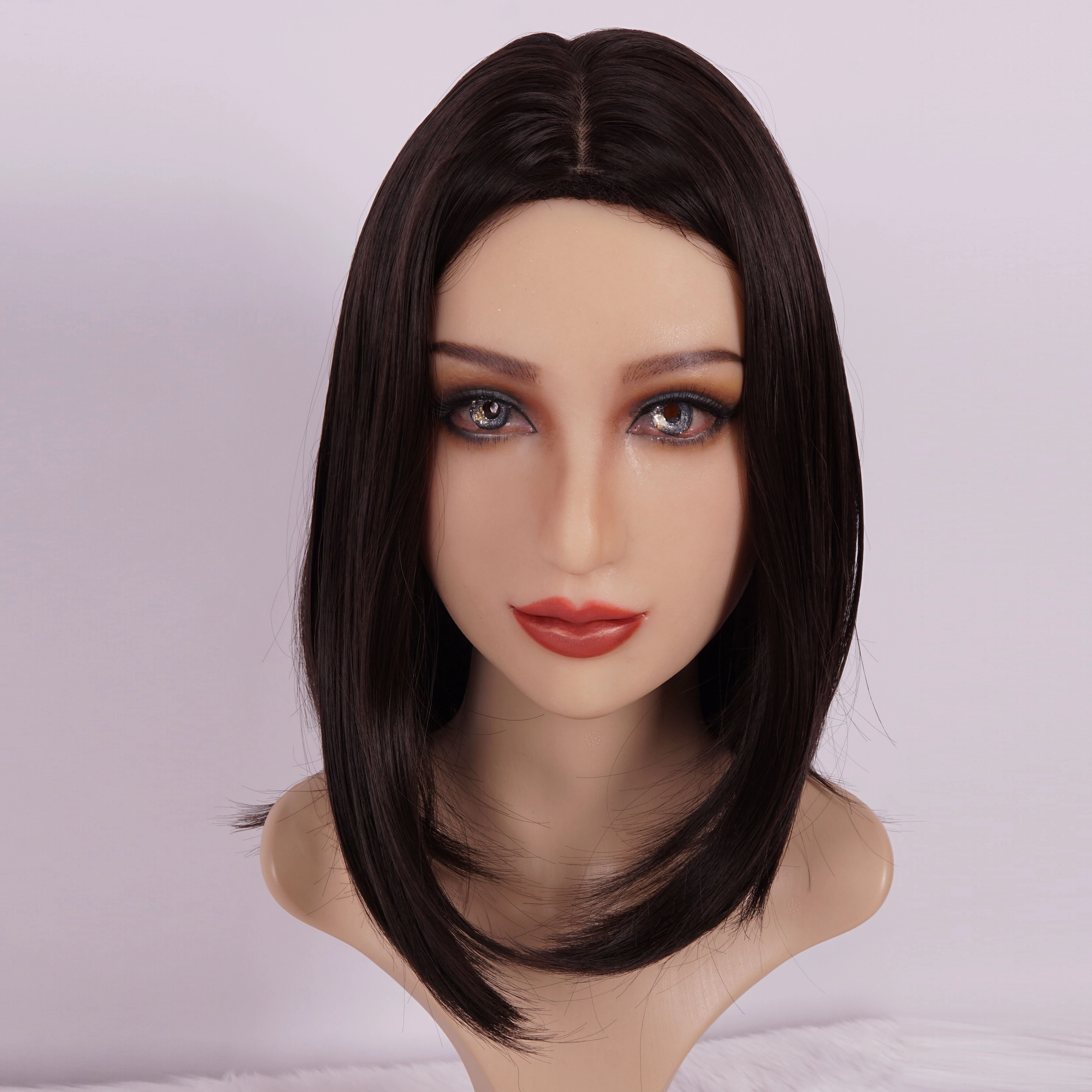 

(M02C)Silicone Soft Realistic Custom America Special Makeup Female Half/Full Head Crossdress Mask 'Rose' Crossdresser Doll