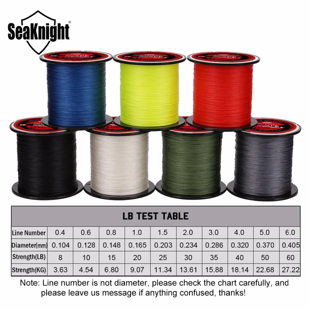 SeaKnight Brand Series Braided Line 300M PE Braided Fishing Lines 8LB-60LB  Fishing Tackle