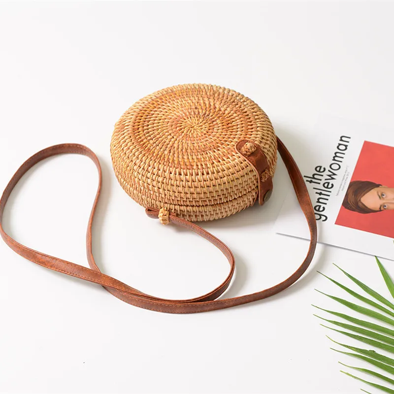 

Square Round Mulit Style Straw Bag Handbags Women Summer Rattan Bag Handmade Woven Beach Circle Bohemia Handbag New Fashion