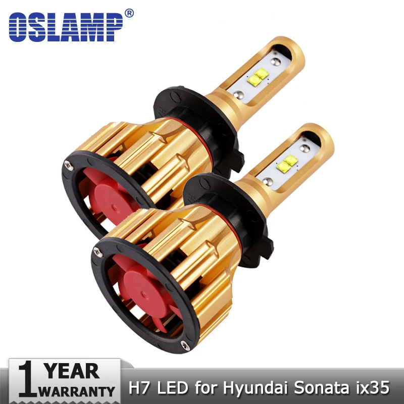 Oslamp H7 Hi lo луч светодиодный фар автомобиля лампы SMD 70 Вт 7000LM 6500 к авто свет 12 v 24 для