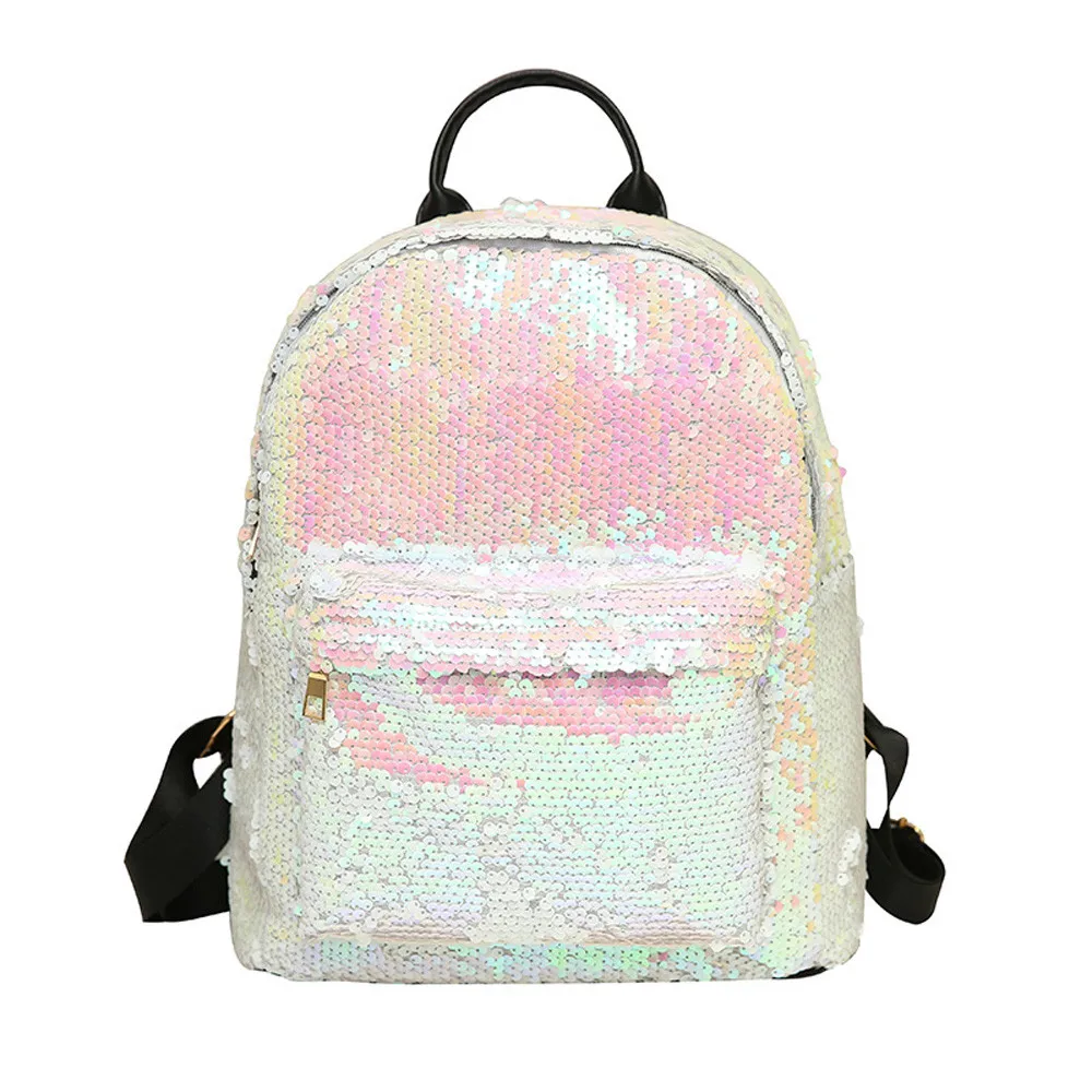 2018 новые сумки для Для женщин Мода блестками trend Досуг сумка рюкзак для подростков рюкзак женский