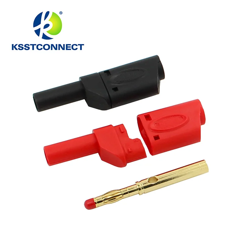 Buy BP502 Gold plated Safety Fully Insulated 4mm Male