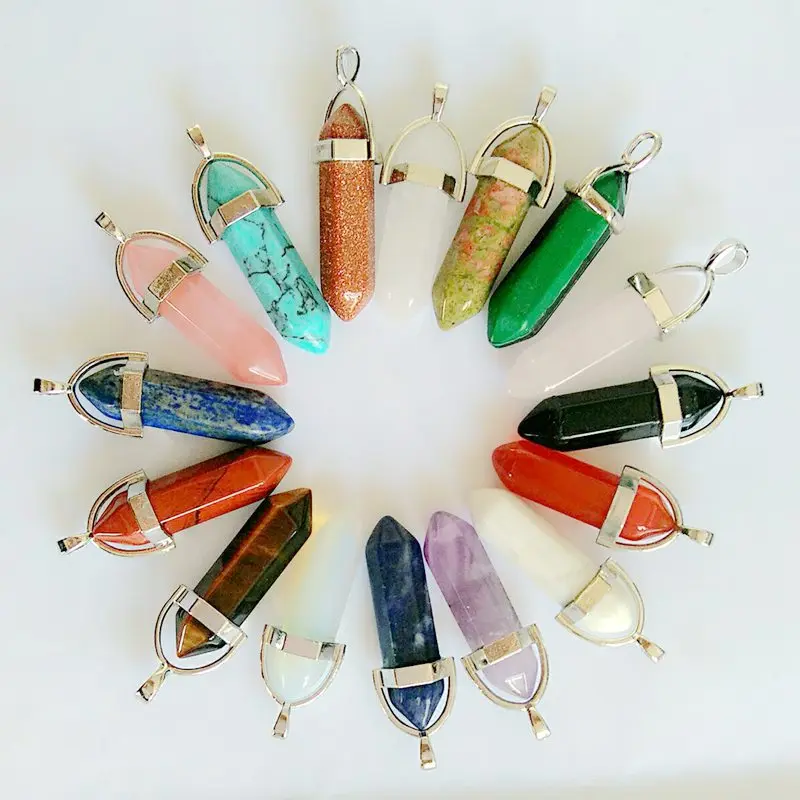 Reiki Healing Stone Ciondolo Proiettile Profumo Collane Di Cristallo Pendenti Moda Bijoux Collana Girocollo Gioielli Per Le Donne Lol
