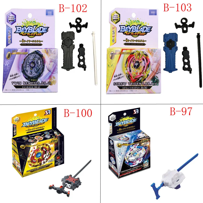 New HOT Beyblade Burst B-73 B-74 B-86 B-92 B-97 B-100 Starter Zeno Excalibur .M.I (Xeno Xcalibur .M.I) with launcher kids toys