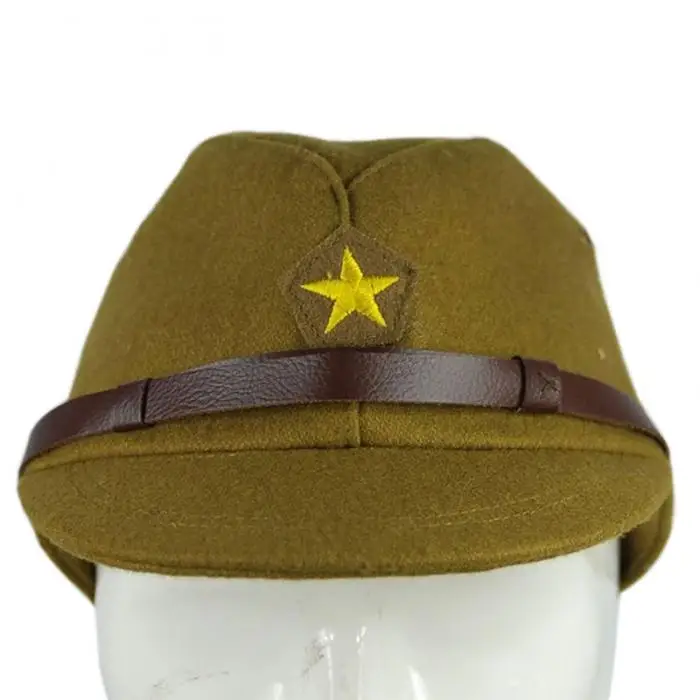 Винтажная японская армейская Кепка для мужчин армейская зеленая Боевая шляпа WW2 японская армейская полевая Шерстяная кепка, шляпа военные вентиляторы коллекция VL