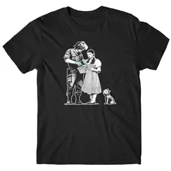 Бесплатная доставка 2018 MAGLIA MAGLIETTA футболка UOMO BANKSY Дороти кон полизиотто Летний стиль футболка