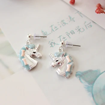 Unicorn Pendant Earrings