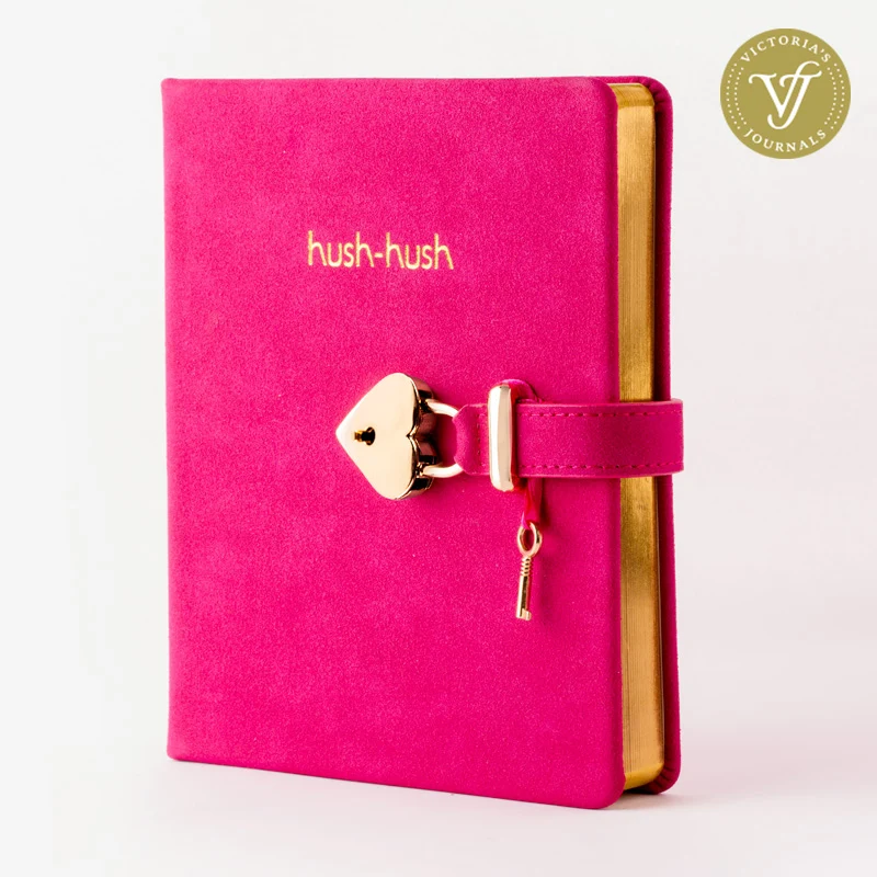 HUSH-HUSH MY SECRET DIARY GOLD Edition, Journal Diary Notebook With Lock - *BEST SELLER