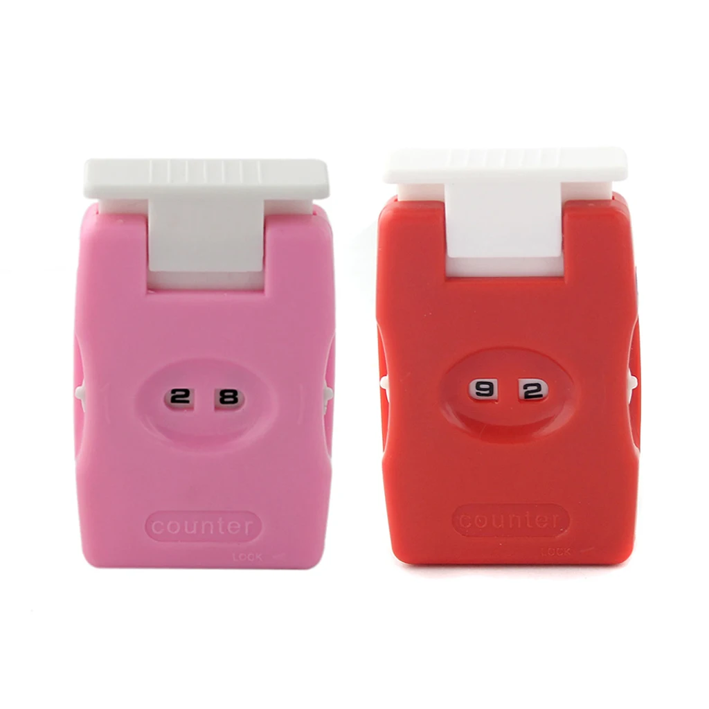 2 Pieces Plastic Knitting Needles Row Counters Crochet Weaving Knit Stitch Tools