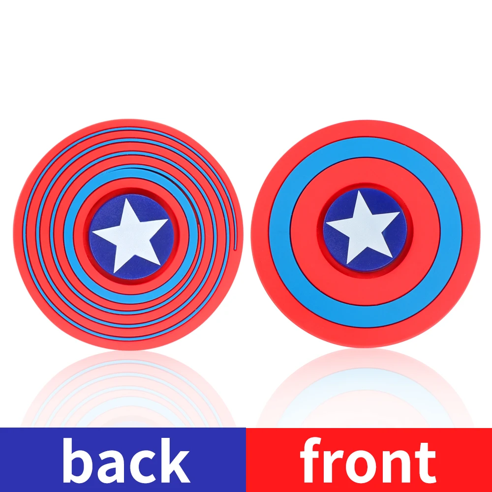 Captain America Silicone Hand Spinner Fidget Spinner Hand Two sided Spinners ADHD EDC Anti Stress Toys
