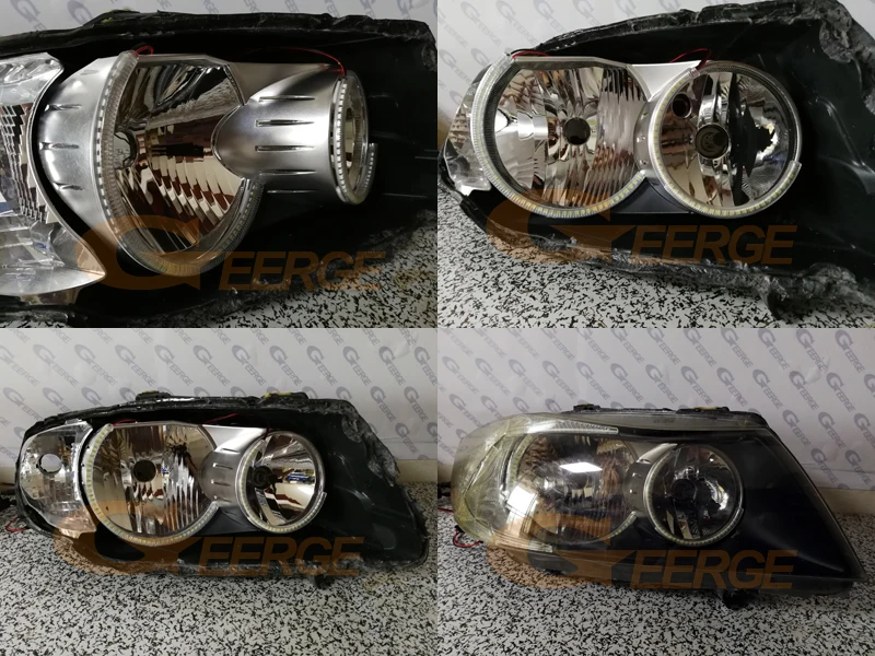 BMW 3 Series E90 2005 2006 2007 2008 Halogen headlight smd led angel eyes(4)