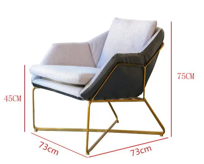 Луи мода гостиной стулья одинарный Железный кофе магазин ленивый диван группа минималистский современный мини балкон - Цвет: G1