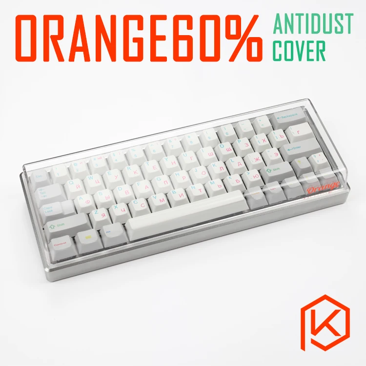 Capa de Poeira Boné para 60% Acrílico Ornage Anti Poeira Guarda Teclado Mecânico Como Gh60 Satan60 Xd60 Xd64 Infinity 60 Poker 2 60% - Imagem 2
