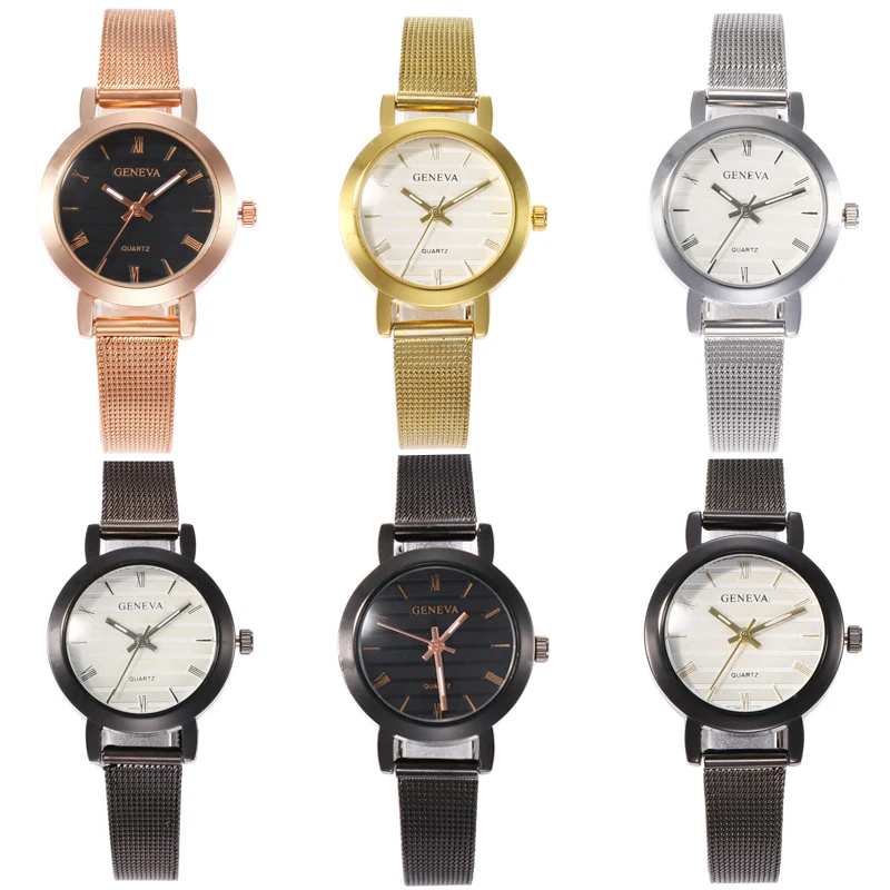 

Ladies Watch Simple Roman Scale Quartz Watch Female Luxury Fashion Stainless Steel Mesh Women Business Wrist Watch Relojes Mujer
