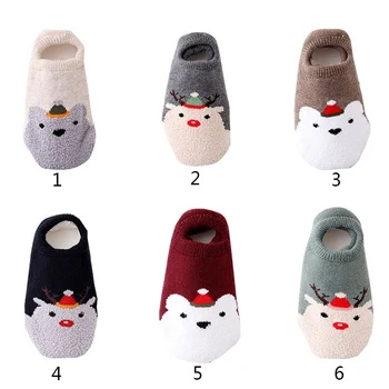 

Cartoon Christmas Girl Boy Socks Cotton Breathable Sock Soft Anti-slip Cute Socks