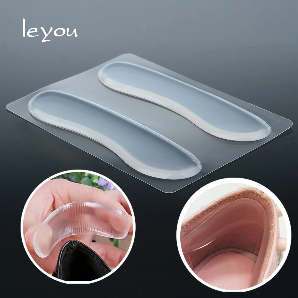 

1-5 Pairs Wholesale Silicon Heel Grips Clear Back Silicone Gel Heel Liner Soft Cushion Pad Insole Prevent Rubbing Pain