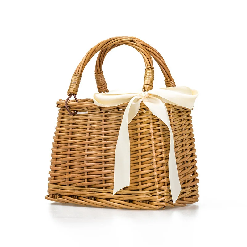 

Summer ribbon tote Bags For Women 2019 Luxury Handbags Women Bags Designer Famous Brand Ladies Rattan Beach Bag Wicker Straw Bag