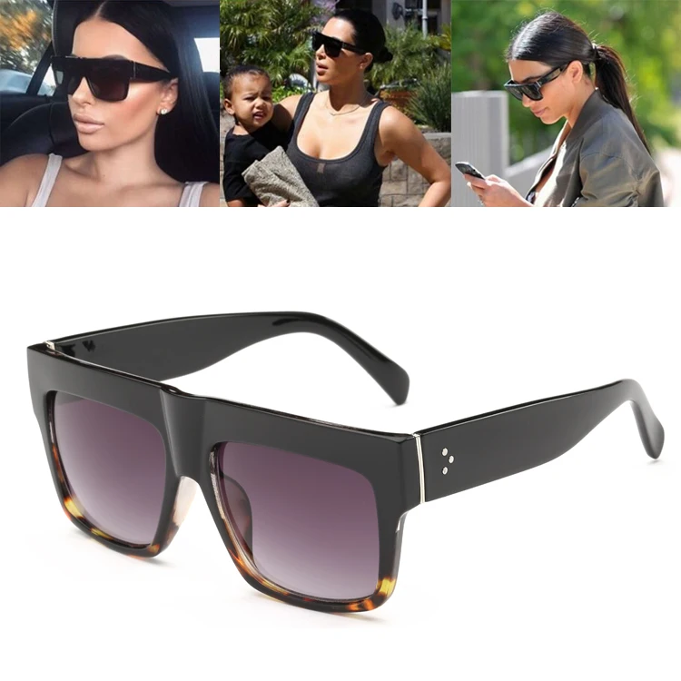 

Luxury Brand Designer Kim Kardashian Fat Top Sunglasses Women Retro Shades Sun Glasses for Men Gafas Oculos De Sol Feminino M092
