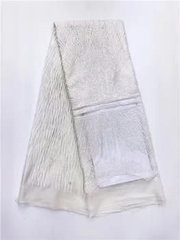 

African Lace Fabric 2019 High Quality Lace Fabric French Sequins Net Tulle Fabrics Nigerian Laces For Wedding Dress