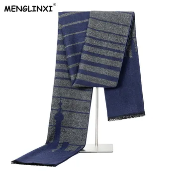 

MENGLINXI Newest Design Men Scarf Brand Scarf Men Winter Warm Cashmere Scarf Fashion Silk Shawl Male Bussiness Casual Scarves