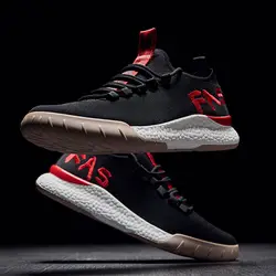 2018 новых тенденций воздух сетки кроссовки для Для мужчин Черный, красный, белый цвета спортивная обувь прогулочная бег Trainer спортивной