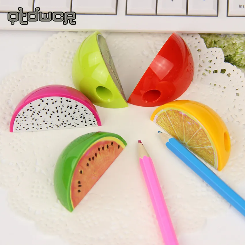 

3PCS Cute Creative Fruit Plastic Pencil Sharpener Mini Pencil Sharpener School Supplies Plastic Cutter Knife
