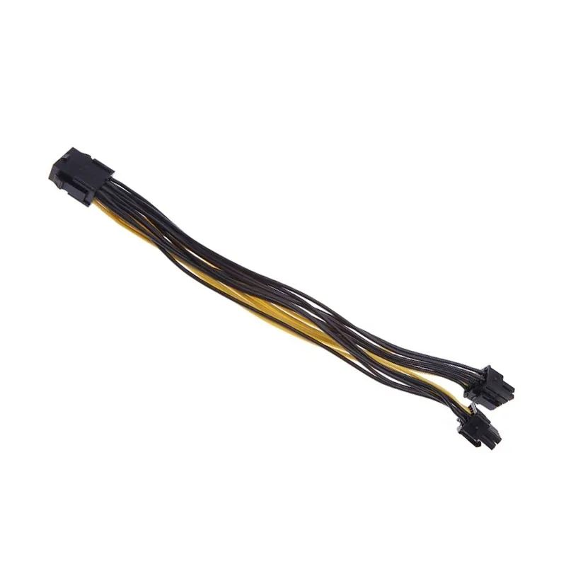 1 قطعة 25 سنتيمتر PC امدادات الطاقة ، PCI-E بكيي 8 P الإناث إلى 2 المزدوج ميناء 8Pin 6 + 2 P الذكور GPU الرسومات كابل الطاقة- m25