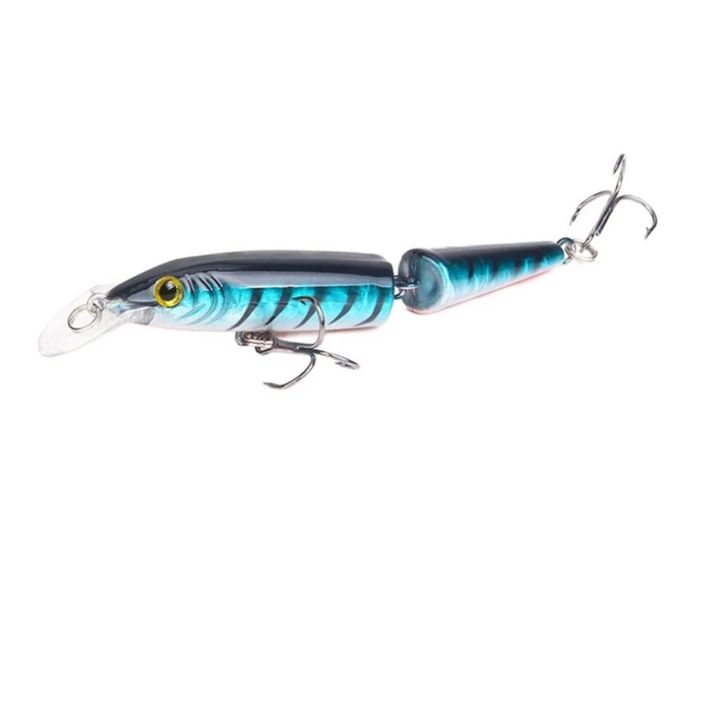 

1pcs/lot Fishing Lures Minnow Laser Hooks Wobbler Fishing Tackle Crankbait Artificial Hard Baits Pesca 2 Sections 10.5cm 9g