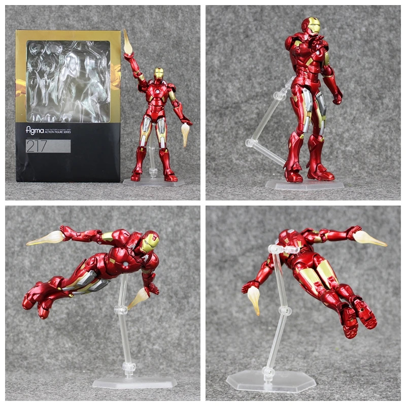 Figma 217 Marvel/'s The Avengers Iron Man Action Figure Toy Doll Model In stock