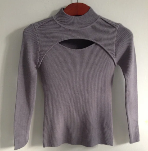 Japanese Fashion Anime Keyhole Sweater Keyhole Turtleneck 5 Colorin Pullovers from Women's