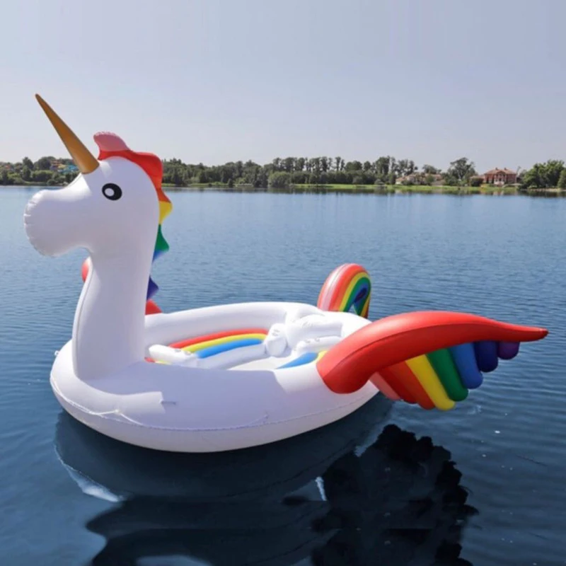 530cm Ginormous Unicorn Giant Flamingo Inflatable Boat Fits Seven People Pool Party Float Air Mattress Swimming Ring Toys Boia Swimming Rings Aliexpress