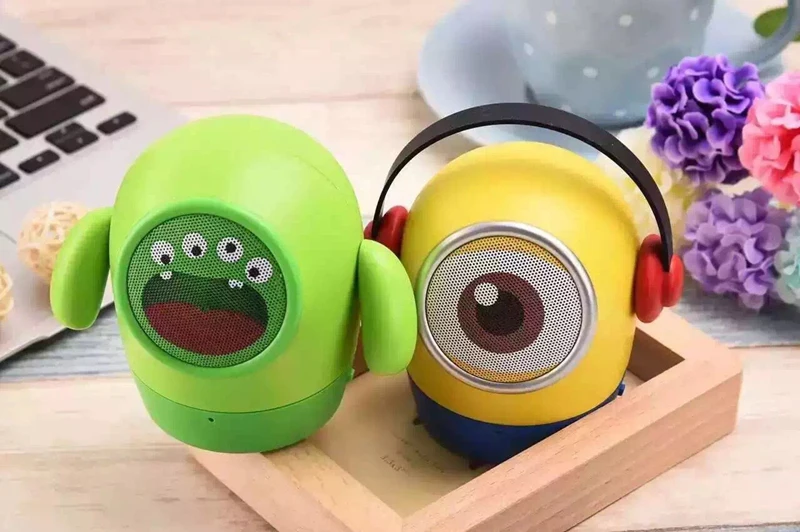 RACAHOO Cartoon Mini Portable Bluetooth Speaker Wireless Handsfree Subwoofer Stereo Outdoor Speakers with Mic for Smart Phone5