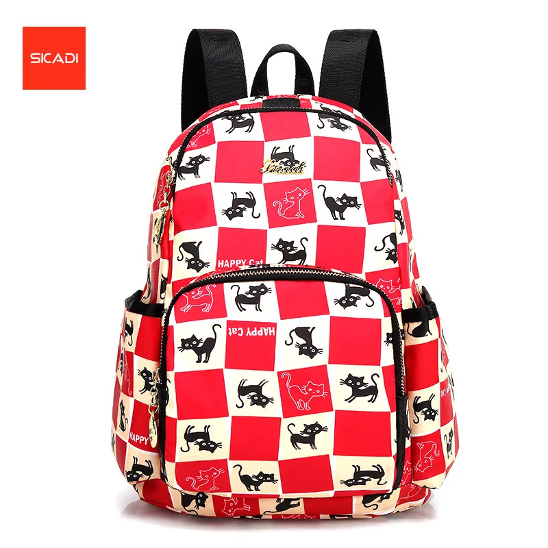 

SKADI New Brand Oxford women's backpack Fashion School Bags For Girls Printing Backpack Small Bags Mochila Zipper