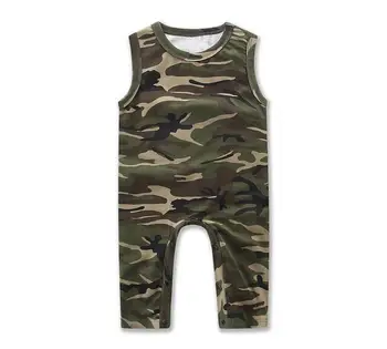 

4pcs/lot baby infant rompers boys sleeveless camouflage rose Romper trendy climb kids jumpsuit 0-2T sylvia 546003147868