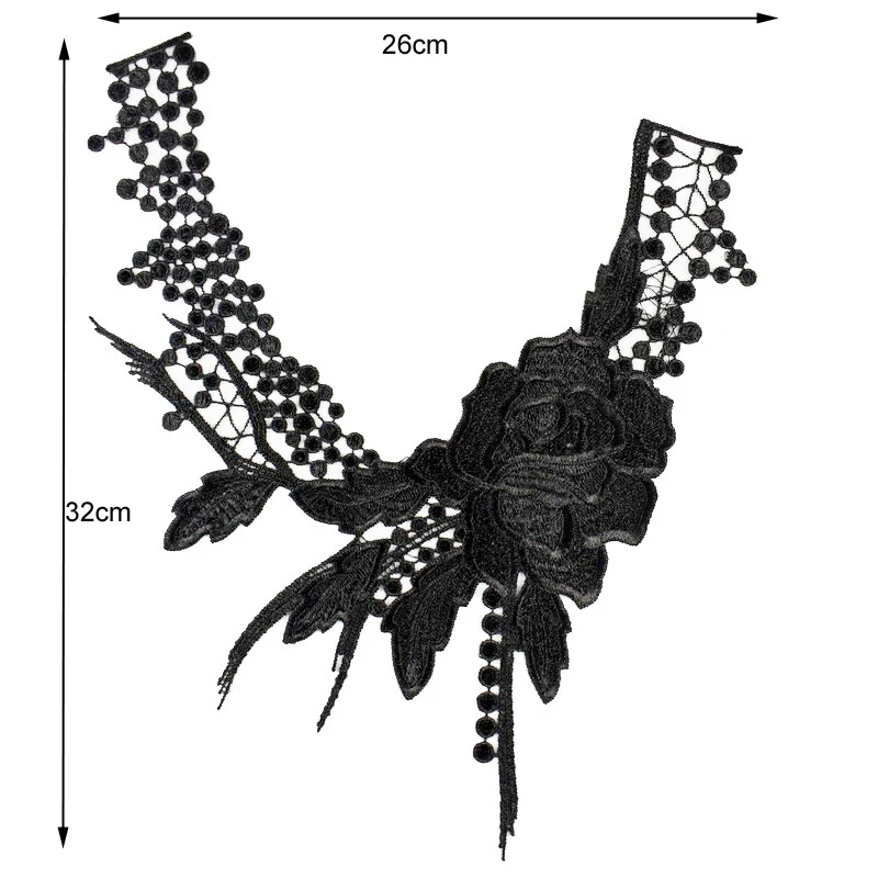 Винтажный цветочный кружевной воротник тканевый отделка DIY вышивка кружевная ткань декольте Аппликация шитье ремесло планки воротники подарки ремесло