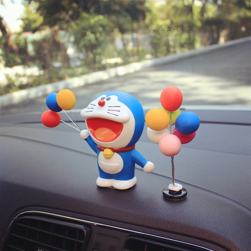 Car Interior Decoration Cute Blue Cat Ornaments Auto Console Balloon