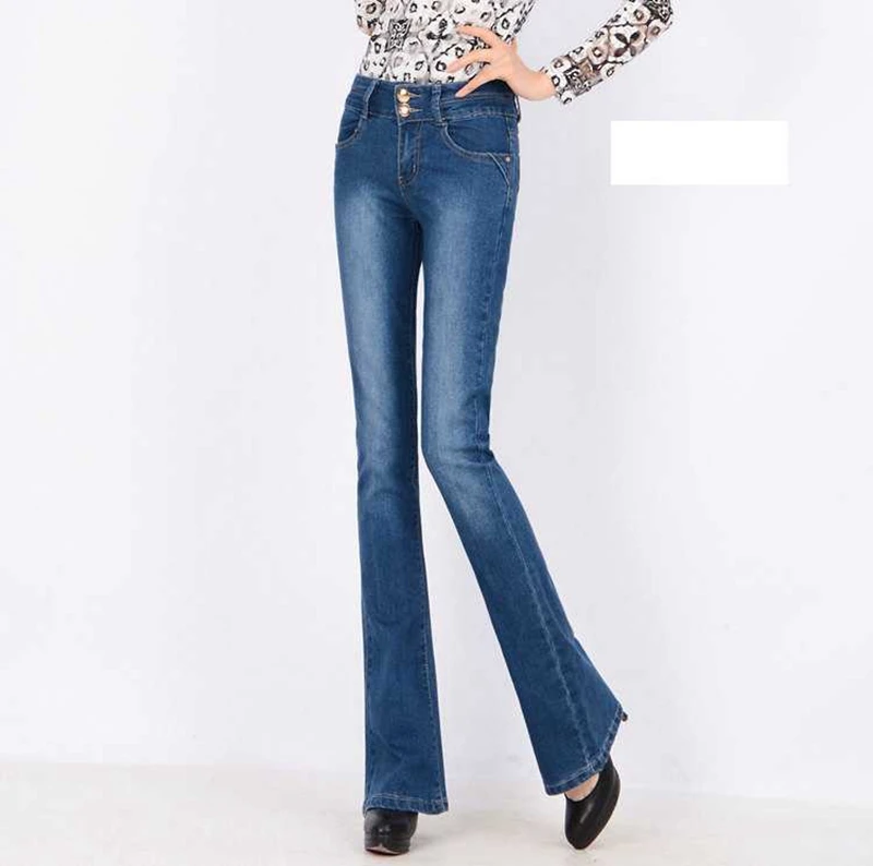 Женские повседневные Модные расклешенные d женские джинсовые брюки Облегающие расклешенные джинсы весна осень обтягивающие леггинсы джеггинсы