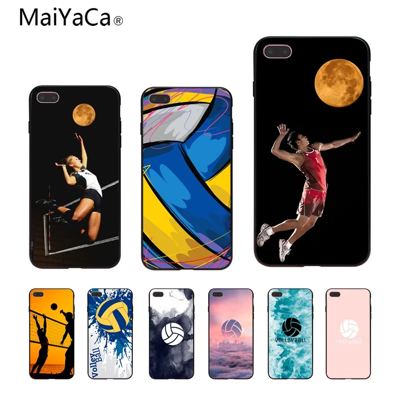 MaiYaCa волейбольный спортивный Чехол черный чехол для телефона iPhone X XR Xs Max 8 8Plus 7 Plus