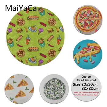 

MaiYaCa Boy Gift Pad Delicious Food Pizza High Speed New Lockedge Mousepad Size for 200x200x2mm and 220x220x2mm Round Mousemats