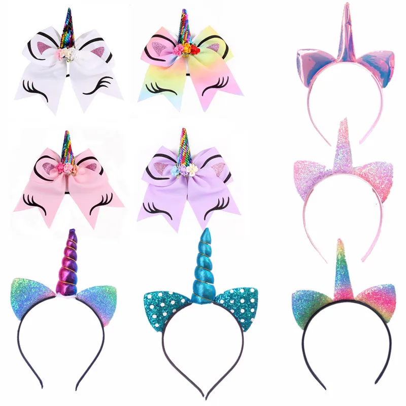 

1Pcs Girls Cat Ears Cute Unicorn Headbands Children Headwear Photo Props Party Hair Hoop Hairbands Kids Hair Accessories,Q