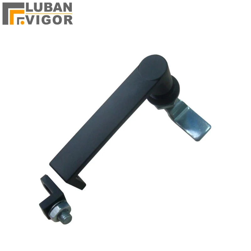 Factory outlets ,MS868,Cabinet Handle locks,Distribution box lock with padlock hole,black, Industrial cabinet lock