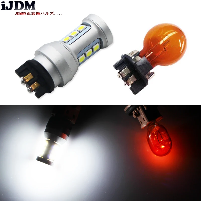 Ксеноновые белые светодиодные лампы Canbus PWY24W PW24W для Audi A3 A4 A5 Q3 VW MK7 Golf CC Передние