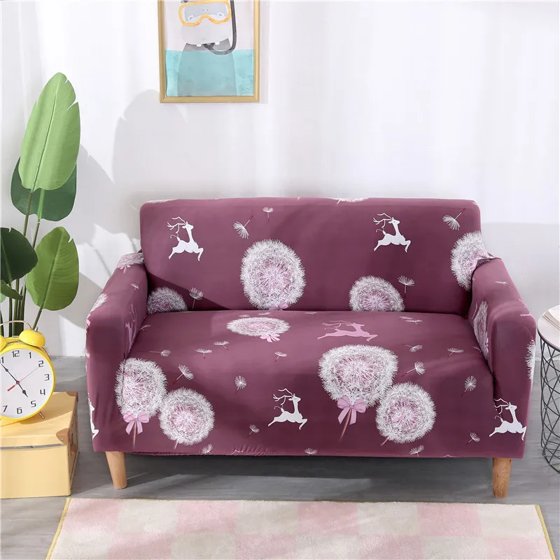 

Elastic Sofa Cover Printed Flowers Slipcover Tight Wrap All-inclusive Corner Sofa Cover Stretch Furniture Covers 1/2/3/4 seater