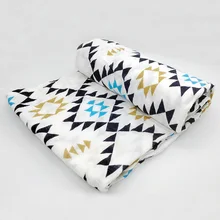 Buy Baby Blanket Muslin Swaddle Wraps 100% Cotton Soft Children's Blankets For Newborns Bath Towel Tapete Cobertor Bebes 120x120 Free Shipping