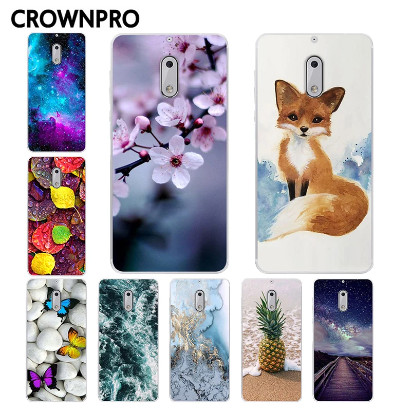

CROWNPRO Soft TPU FOR Capa Nokia 6 Case Cover Phone FOR Nokia 6 2017 TA-1000 Silicone Protective Back Case FOR Nokia 6