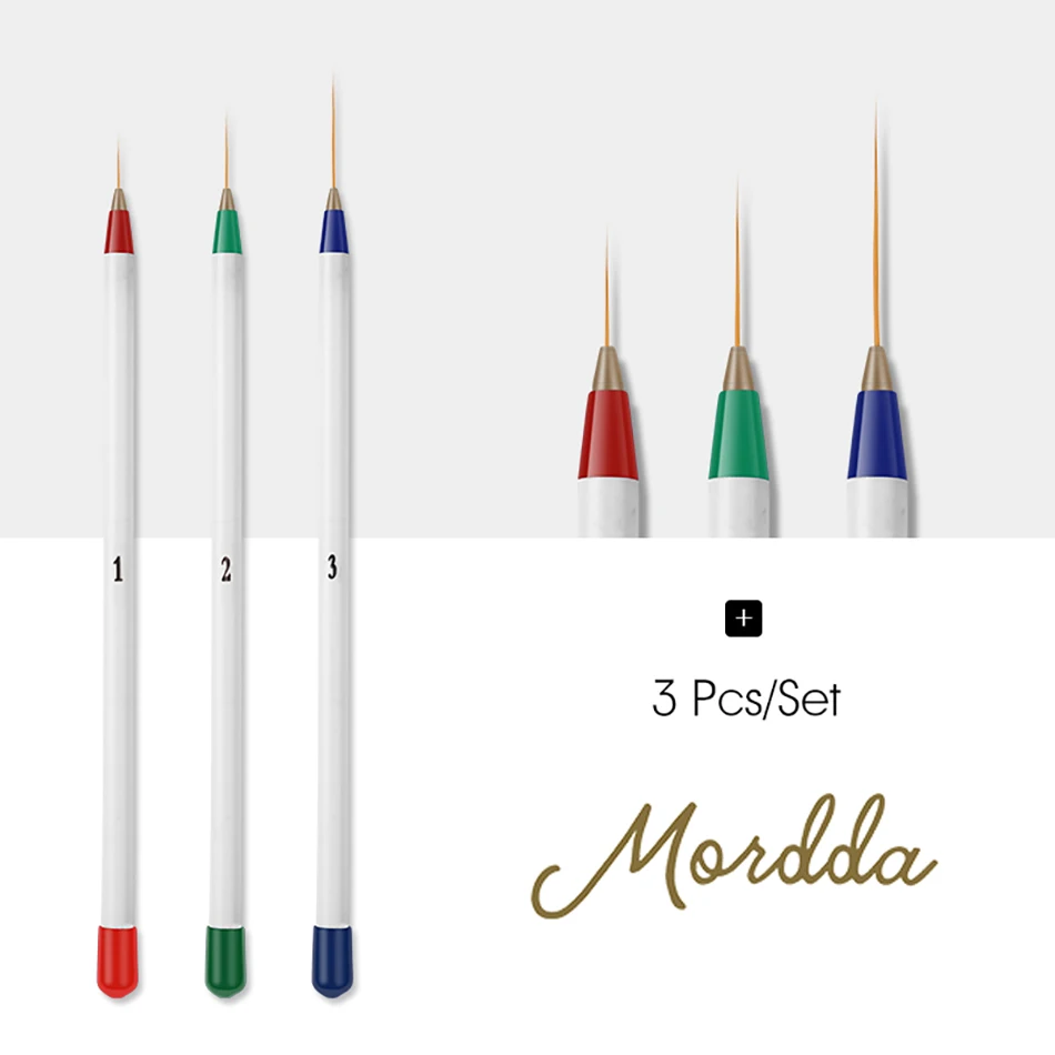 

MORDDA Brushes For Manicure Nail Art Brush For Nail Design Acrylic Brush French Thin Brush Pen For Drawing Gel Varnish On Nails
