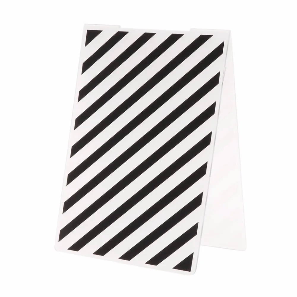 

Plastic Embossing Folder Template for DIY Scrapbook Photo Album Card Paper Craft Diagonal Stripes