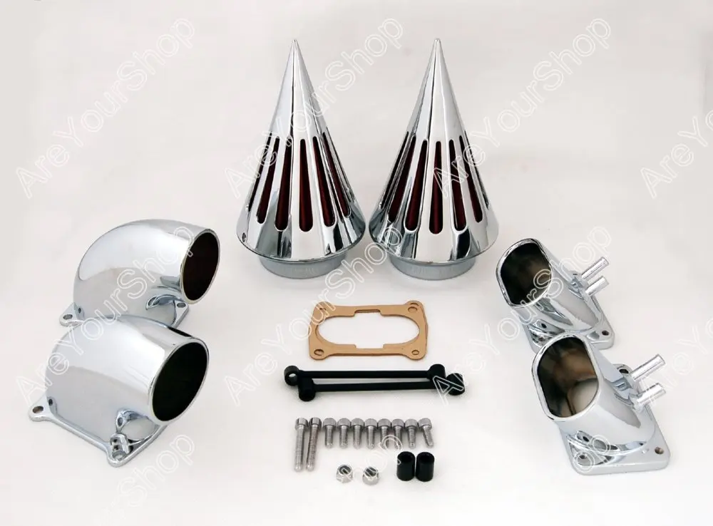 

Sale for Suzuki Boulevard M109 Motorcycle Moto Cone Spike Air Cleaner Intake Filter System Kit with Adapters CNC Aluminum Chrome