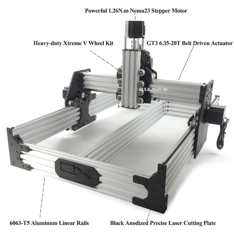 Маршрутизатор OX cnc Kit 500x750 мм 4 оси деревообрабатывающий Гравировальный фрезерный станок Настольный DIY ленточный приводной с Nema23 шаговые двигатели